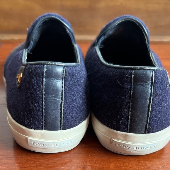 TORY BURCH Navy Olive Stardust Slip-on Sneaker Ombre Wool Flats shoes size 6 - Picture 3 of 6
